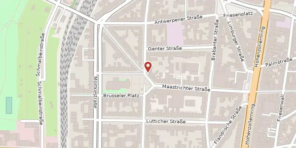 Karte der Umgebung von Brüsseler Platz 10, 50672 Köln
