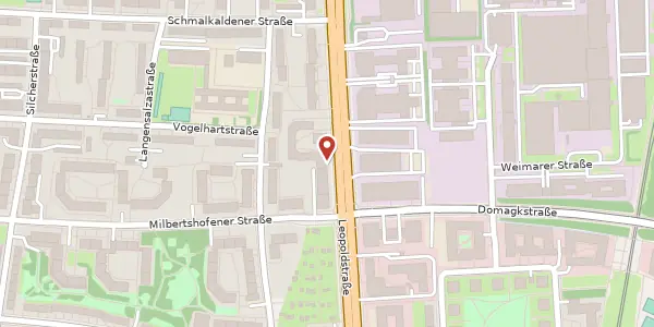 Karte der Umgebung von Ingolstädter Str. 5, 80807 München
