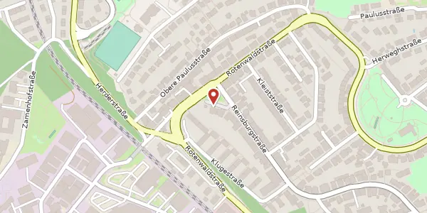 Karte der Umgebung von Reinsburgstraße 207, 70197 Stuttgart