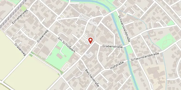 Karte der Umgebung von Basler Straße 15, 79189 Bad Krozingen