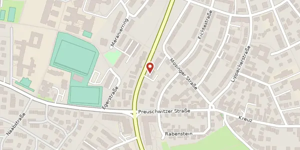 Karte der Umgebung von Scheffelstr. 46, 95445 Bayreuth