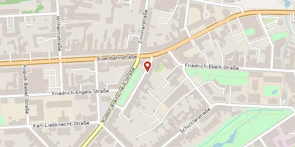 Karte der Umgebung von Karl-Marx-Platz 3, 16225 Eberswalde