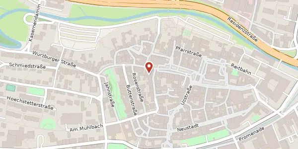 Karte der Umgebung von Martin-Luther-Platz 23, 91522 Ansbach