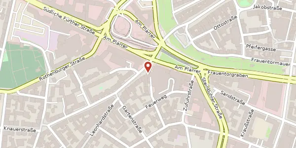 Karte der Umgebung von Gostenhofer Hauptstr. 17, 90443 Nürnberg