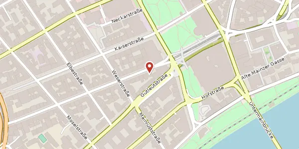Karte der Umgebung von Münchener Str. 7, 60329 Frankfurt
