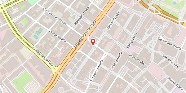 Karte der Umgebung von Calwerstraße 30, 70173 Stuttgart
