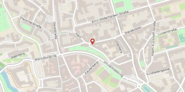 Karte der Umgebung von Universitätsring 12, 06108 Halle (Saale)