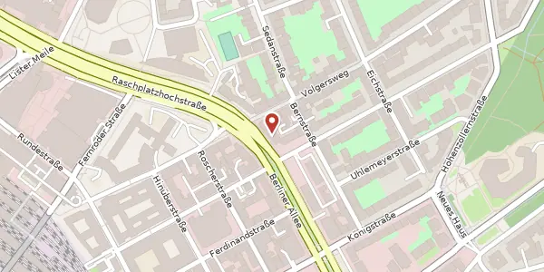 Karte der Umgebung von Berliner Allee 13, 30175 Hannover