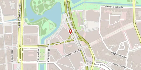 Karte der Umgebung von Königsallee 2b, 40212 Düsseldorf
