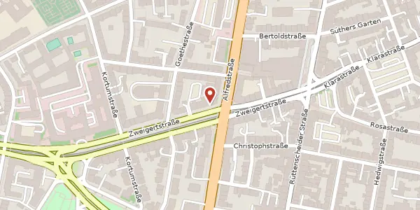 Karte der Umgebung von Zweigertstr. 26, 45130 Essen