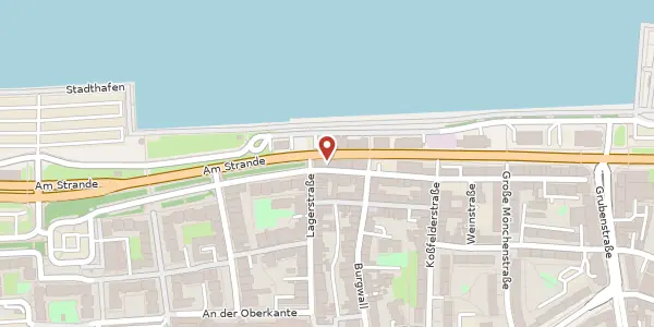 Karte der Umgebung von Strandstraße 85, 18055 Rostock