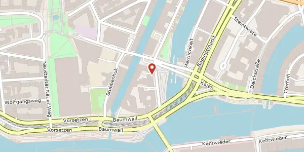 Karte der Umgebung von Steinhöft 5-7, 20459 Hamburg