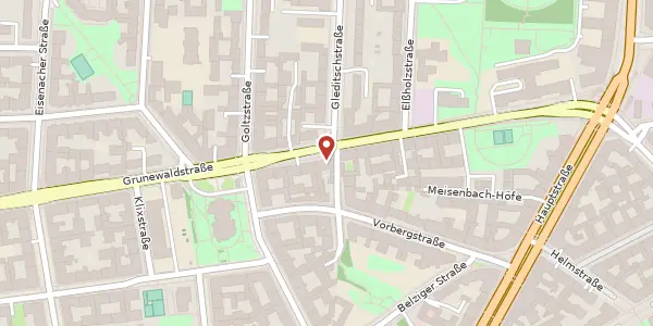 Karte der Umgebung von Grunewaldstraße 82, 10823 Berlin