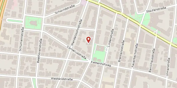 Karte der Umgebung von Arndtstr. 33, 60325 Frankfurt