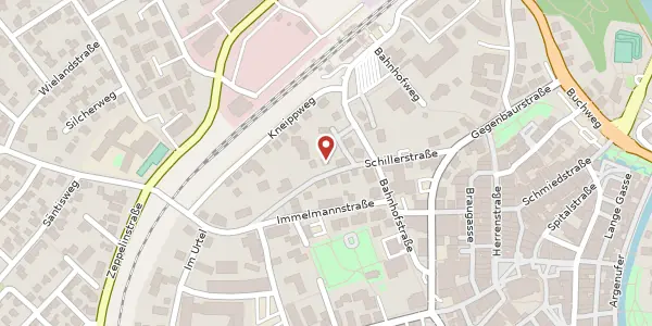 Karte der Umgebung von Schillerstraße 18, 88239 Wangen