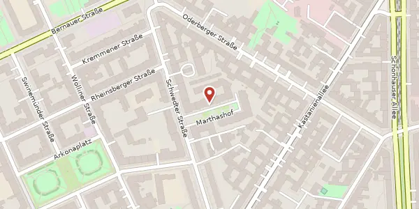Karte der Umgebung von Marthashof 3, 10435 Berlin