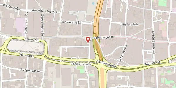 Karte der Umgebung von Antonsgasse 7, 50667 Köln