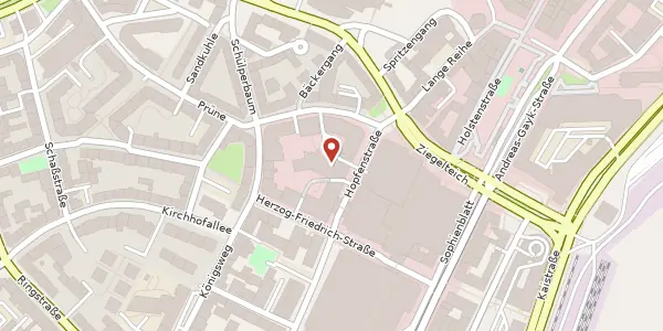 Karte der Umgebung von Hopfenstraße 65, 24103 Kiel