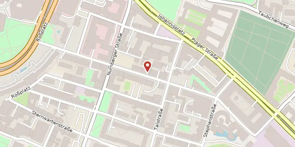 Karte der Umgebung von Goldschmidtstraße 27, 04103 Leipzig