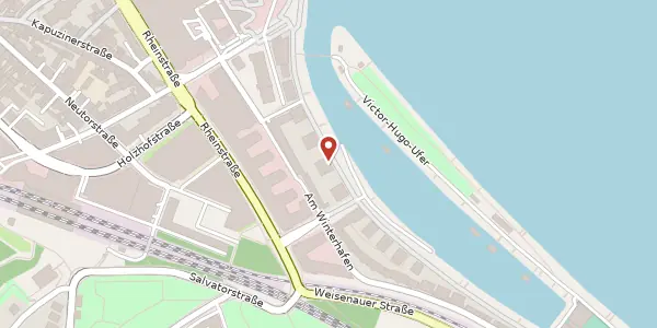Karte der Umgebung von Am Winterhafen 12, 55131 Mainz