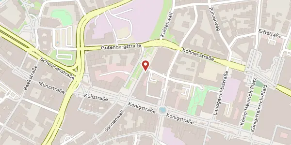 Karte der Umgebung von Kuhlenwall 14, 47051 Duisburg