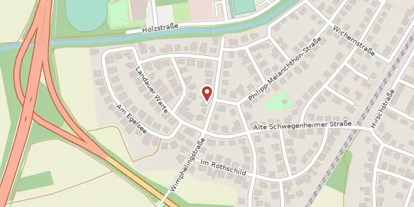 Karte der Umgebung von Wimphelingstraße 13, 67346 Speyer