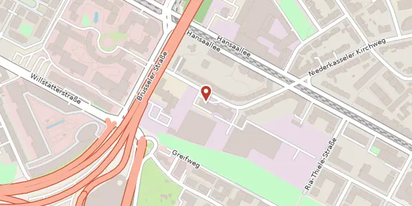 Karte der Umgebung von Heerdter Sandberg 30, 40549 Düsseldorf