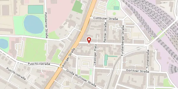 Karte der Umgebung von Dresdener Str. 3, 15232 Frankfurt