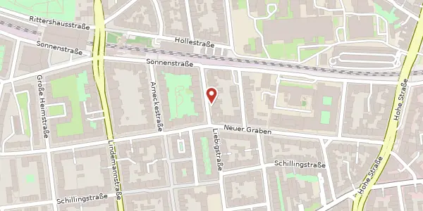 Karte der Umgebung von Liebigstr. 12, 44139 Dortmund