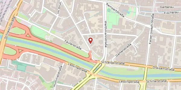 Karte der Umgebung von Wilhelmstraße 10, 79098 Freiburg im Breisgau