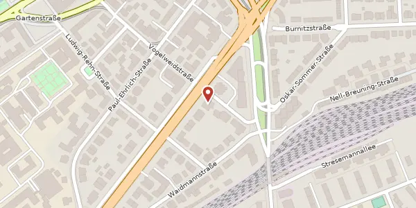 Karte der Umgebung von Kennedyallee 97, 60596 Frankfurt