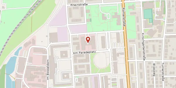 Karte der Umgebung von Am Paradeplatz 20, 69126 Heidelberg