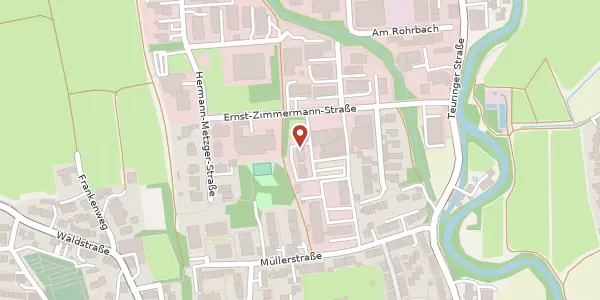 Karte der Umgebung von Ernst Zimmermann Straße 13, 88045 Friedrichshafen