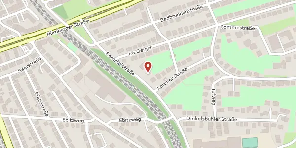 Karte der Umgebung von Remstalstraße 21, 70374 Stuttgart