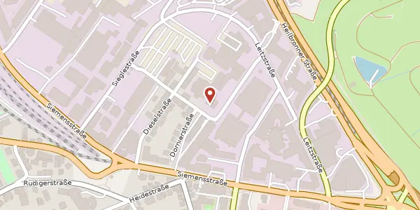 Karte der Umgebung von Hohnerstraße 25, 70469 Stuttgart