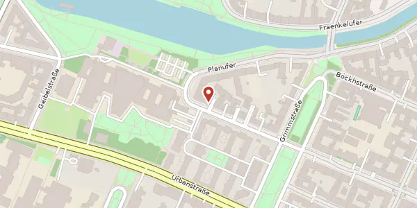 Karte der Umgebung von Dieffenbachstraße 75, 10967 Berlin