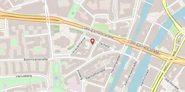 Karte der Umgebung von Pastorenstraße 12, 20459 Hamburg