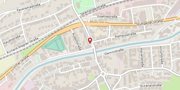 Karte der Umgebung von Bismarckstraße 1, 73035 Göppingen