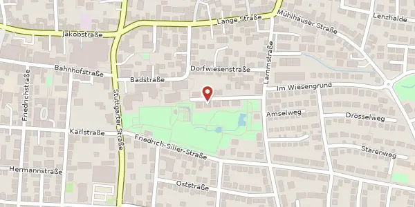 Karte der Umgebung von Am Stadtgarten 4, 70806 Kornwestheim