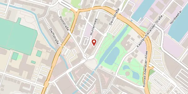 Karte der Umgebung von Deichstraße 4, 27472 Cuxhaven