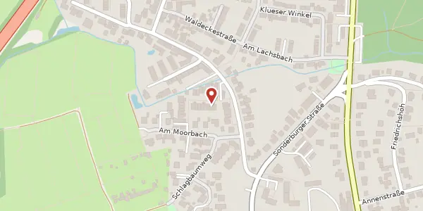 Karte der Umgebung von Moorbachwinkel 14, 24939 Flensburg