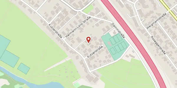 Karte der Umgebung von Kutzer Straße 105b, 90765 Fürth