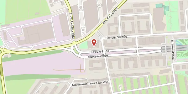 Karte der Umgebung von Europa-Allee 140, 60486 Frankfurt