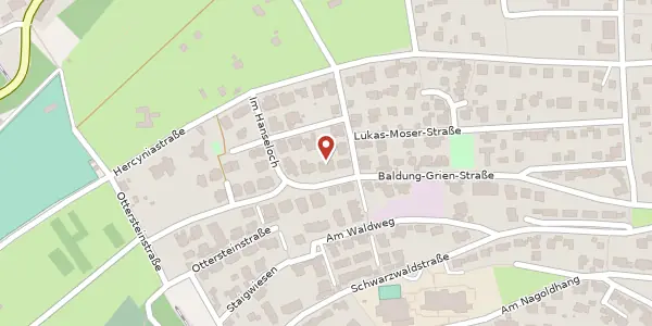 Karte der Umgebung von Baldung-Grien-Straße 38, 75173 Pforzheim