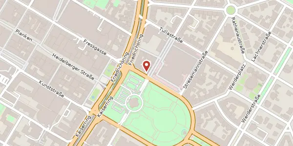 Karte der Umgebung von Friedrichsplatz 5, 68165 Mannheim