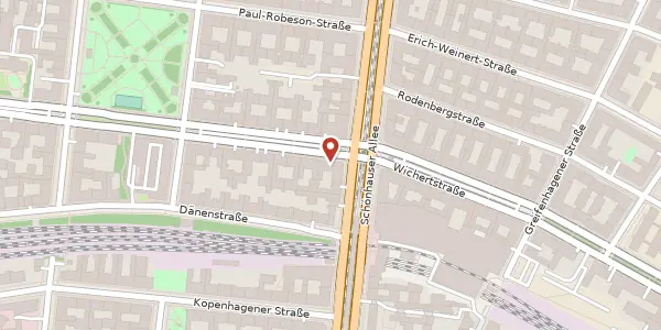 Karte der Umgebung von Schivelbeiner Straße 49, 10439 Berlin