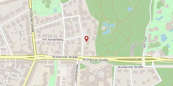 Karte der Umgebung von Wilhelmshöhe 6, 47058 Duisburg