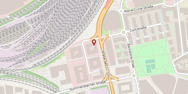 Karte der Umgebung von Erna-Scheffler-Straße 1a, 51103 Köln