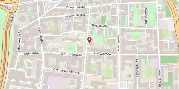 Karte der Umgebung von Salomonstraße 20, 04103 Leipzig
