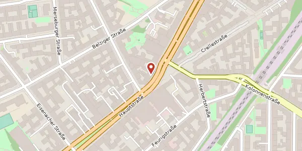 Karte der Umgebung von Hauptstraße 20, 10827 Berlin
